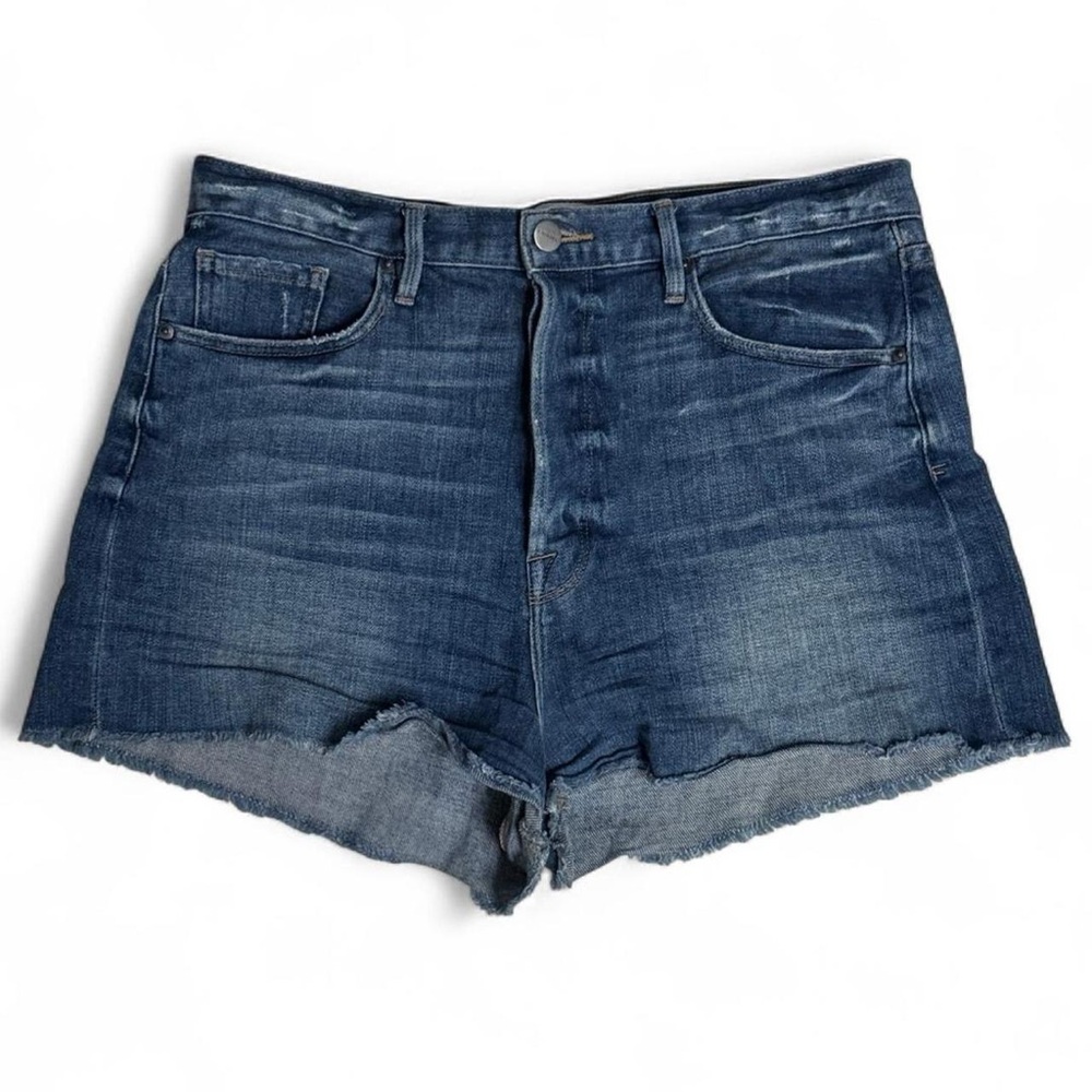 FRAME Denim Le Original Short, Lawrence Wash 31 Classic High Rise Raw Cut Blue